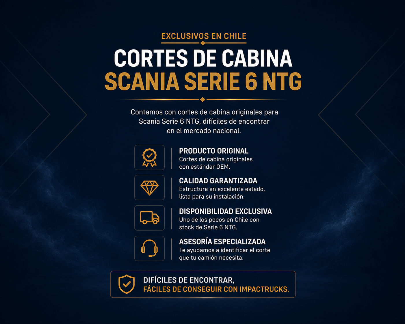 Cortes de cabina Scania Serie 6 NTG